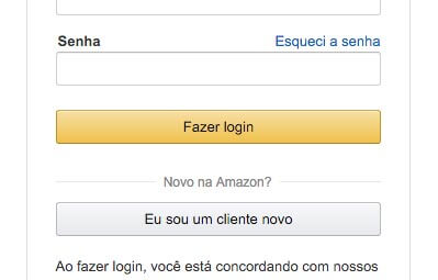 Exemplo de botão no site da Amazon